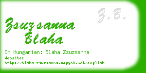 zsuzsanna blaha business card